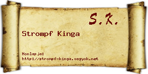 Strompf Kinga névjegykártya